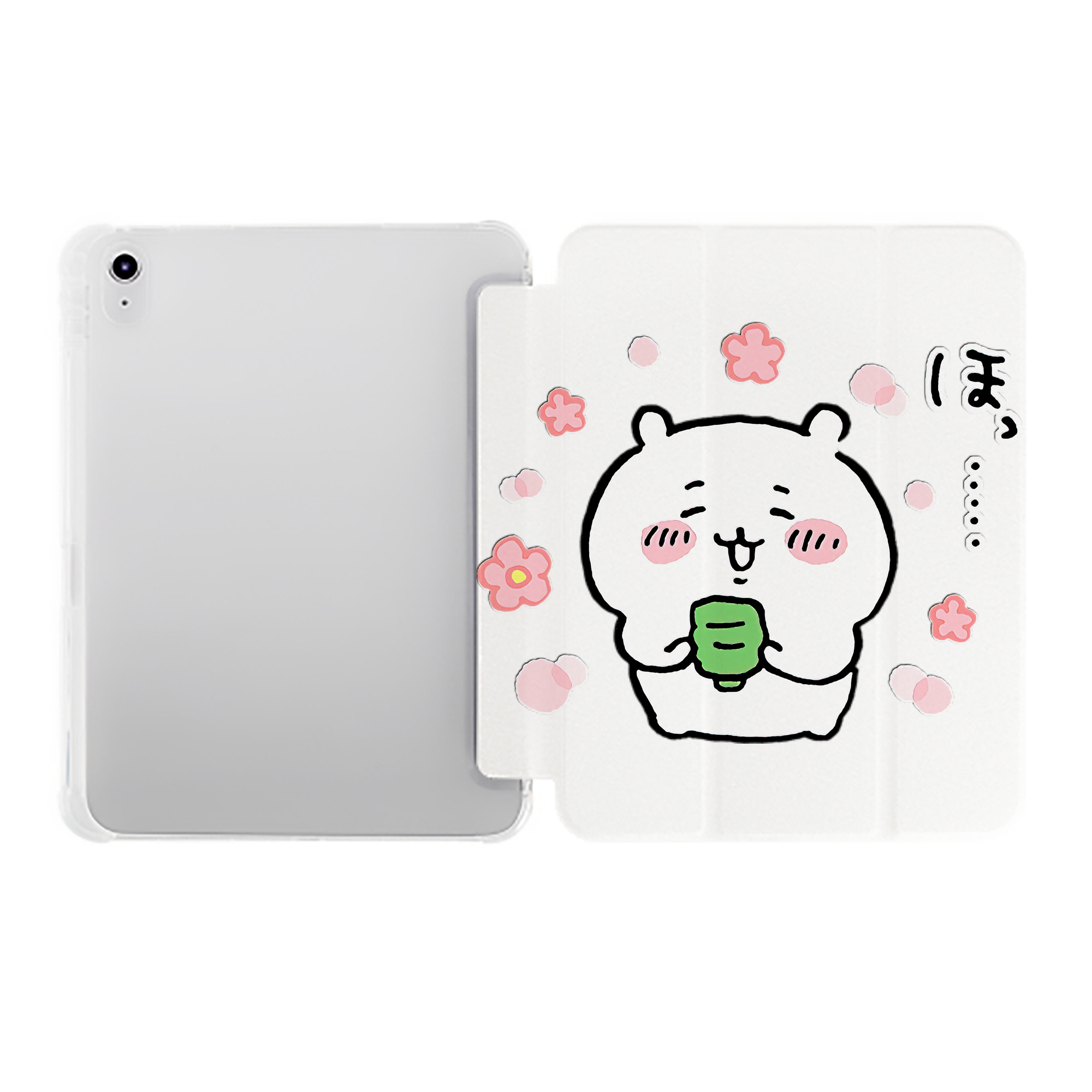 （画像用） ちいかわ ちいかわ Chii-kawa chiikawa IPad ケース ペン収納付き 三つ折りスタンド PUレザー×シリコン 対応機種9.5/10.5/10.9インチ